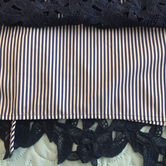 Vineyard Vines 145th Kentucky Derby Navy Blue Lace Blue White Stripes Dress 10 - Picture 11 of 16